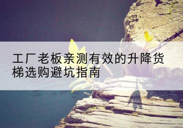 福州升降货梯怎么选-工厂老板亲测有效的升降货梯选购避坑指南
